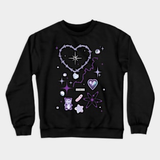 Y2K Aesthetic Purple Edition Crewneck Sweatshirt